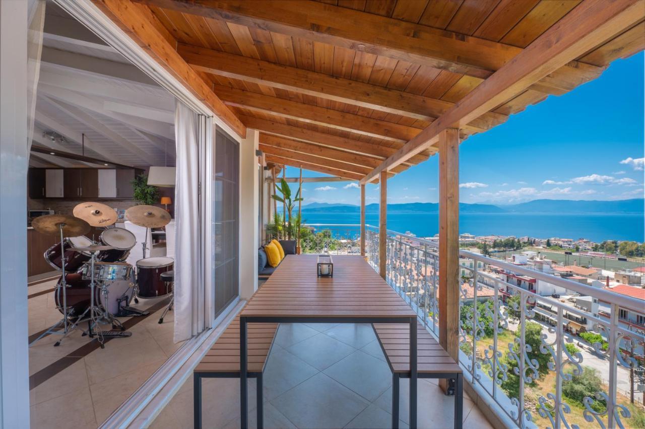 Villa Panoramic View!Penthouse 120Qm Of Sea & Mountain Loutra Edipsou  Exterior foto
